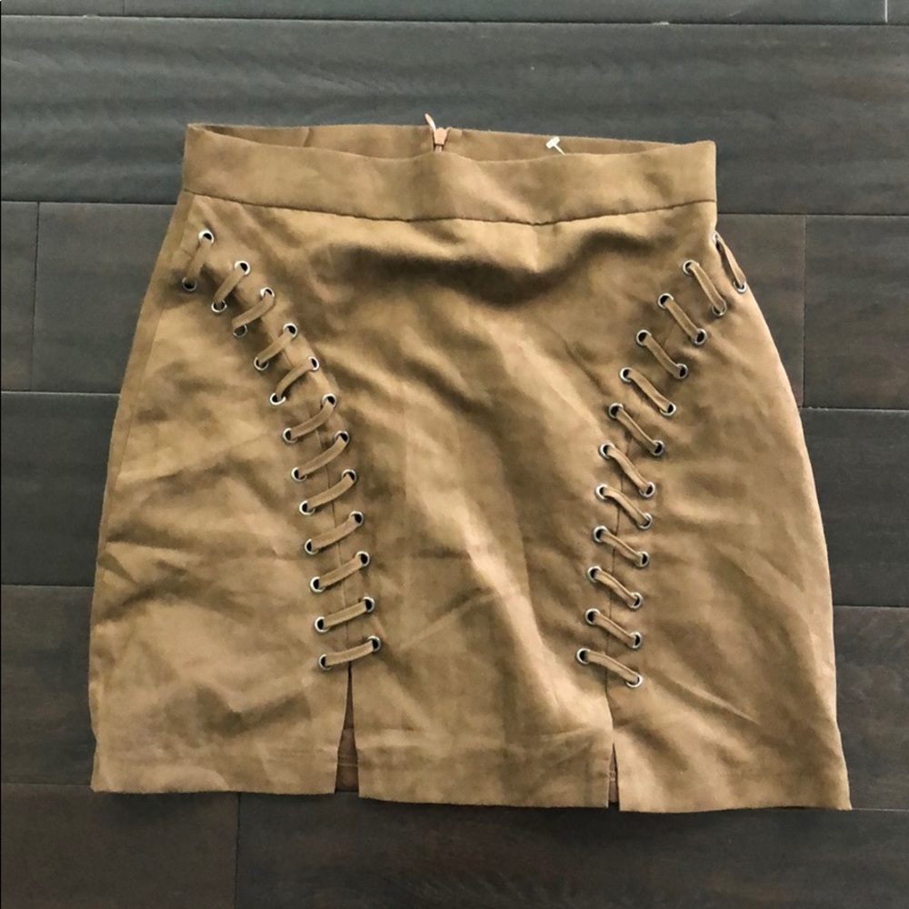 Brown Suede Skirt